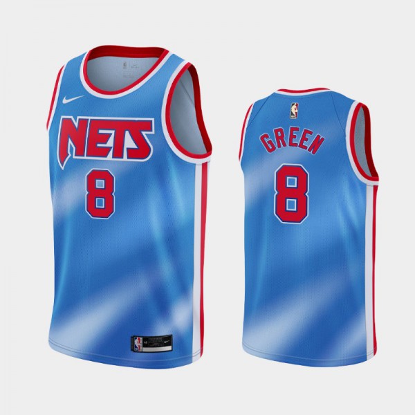 Jeff Green Brooklyn Nets #8 Men's Hardwood Classics 2020-21 Jersey - Blue