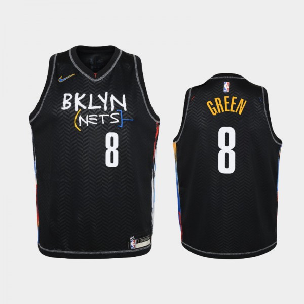 Jeff Green Brooklyn Nets #8 Youth City 2020-21 Jersey - Black
