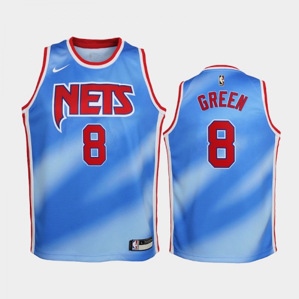 Jeff Green Brooklyn Nets #8 Youth Hardwood Classics 2020-21 Jersey - Blue