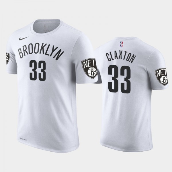 Nicolas Claxton Brooklyn Nets #33 Men's Association 2019 NBA Draft T-Shirt - White