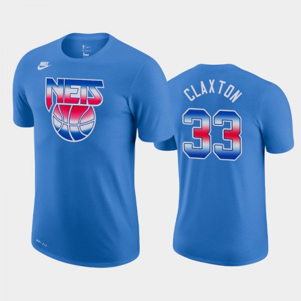 Nicolas Claxton Brooklyn Nets #33 Men's Hardwood Classics Performance T-Shirt - Blue