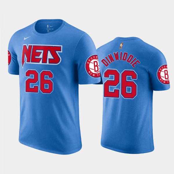 Spencer Dinwiddie Brooklyn Nets #26 Men's Hardwood Classics 2020-21 T-Shirt - Blue