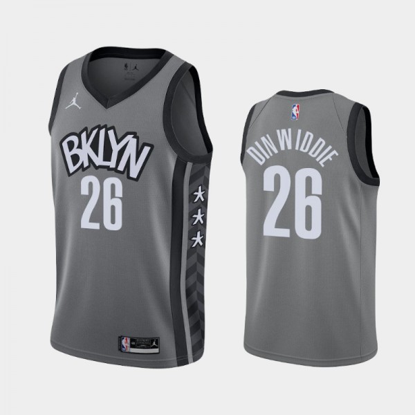 Spencer Dinwiddie Brooklyn Nets #26 Men's Statement 2020-21 Jersey - Gray